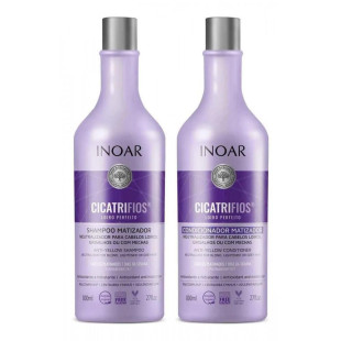 KIT INOAR CICATRIFIOS LOIRO PERFEITO 800ML - SHAMPOO + CONDICIONADOR